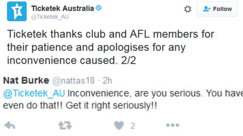 AFL fans lash Ticketek online after ‘overwhelming demand’ for finals tickets causes website crash 