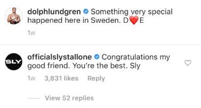 Dolph Lundgren, Emma Krokdal, engaged, comments, Instagram