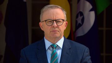 Prime Minister Anthony Albanese holds a press conference