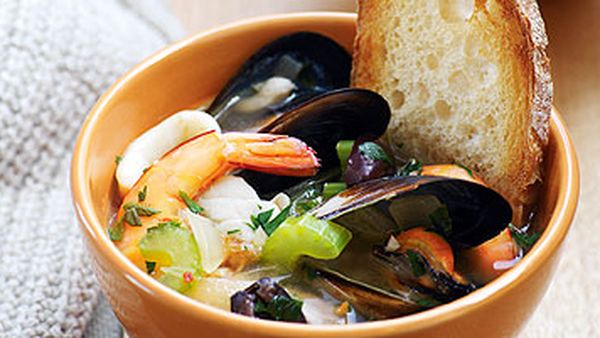 Fish Soup with Olives and Wine