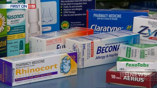 Hay fever treatments include tablets, nasal sprays and eye drops. (9NEWS)