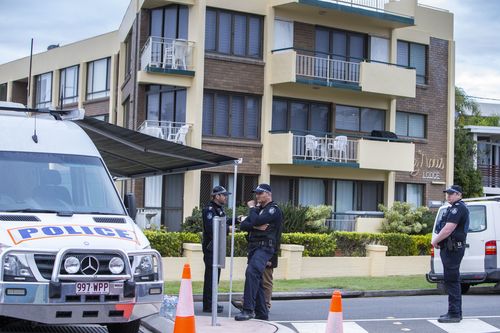 People have been locked out of their homes in the block of units. Picture: AAP
