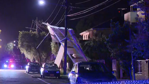 Gale force winds have been felt across Sydney; one building in Roseberry had its roof tore off. 