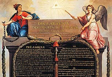 When did France pass the Declaration of the Rights of Man and of the Citizen?