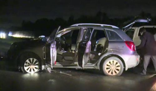 Police said they tried to pull over the silver Holden but it failed to stop. Picture: 9NEWS