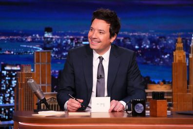 Host Jimmy Fallon during the Tonight Show on Friday, April 23, 2021 