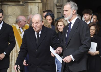 King Juan Carlos of Spain and King Felipe of Spain