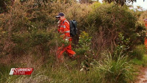 Police will be re-searching dense bushland today. (9NEWs)