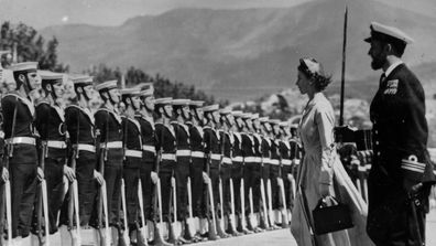 Rare image of Queen's first visit to Australia