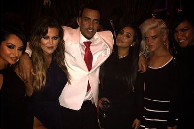 French Montana with Khloe and a gaggle of girls. So, are they back together?