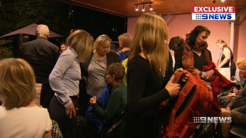 Guests began to leave after Ms Anderson's intervention. Picture: 9NEWS