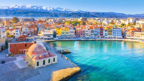 Aerial view of Crete, Greece.