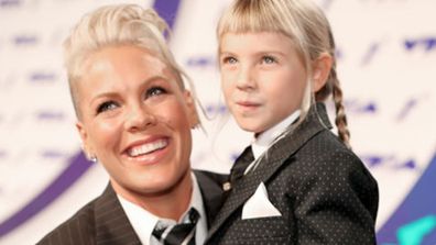 Pink with daughter Willow.