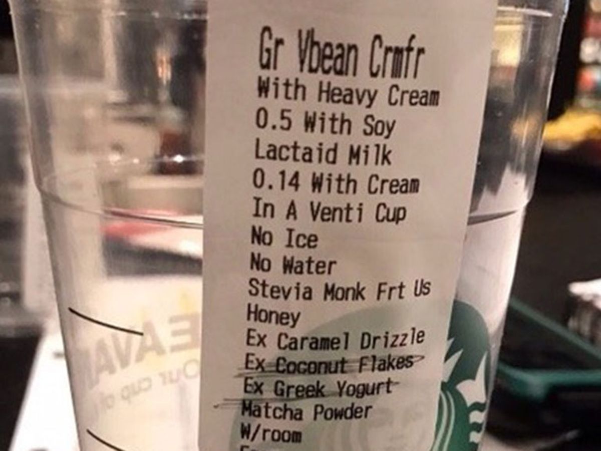 Starbucks Customer Orders What Could Be The Most Complicated Coffee Ever 9honey