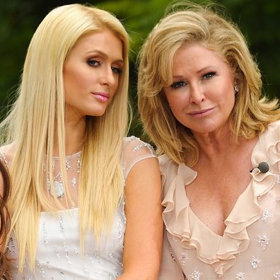 Paris Hilton with her mum Kathy and aunties Kim and Kyle Richards at The Grove in LA in 2012.