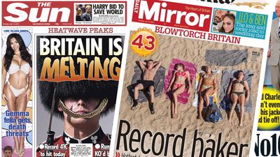 How UK front pages covered brutal day of heat