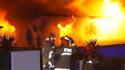 A barbecue fire sparked an inferno that destroyed a Gold Coast home.
