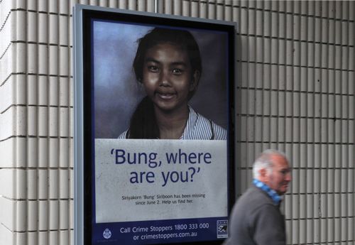 Missing posters were put up around Melbourne as police became desperate for leads. 