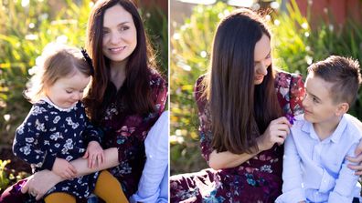 Melbourne mum and author Emmaline with two of her children