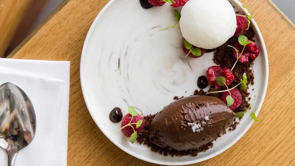 The Tilbury Hotel's baked chocolate mousse