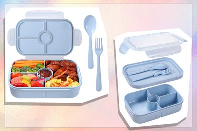 Bento Box for Kids, Lunch Containers with 4 Compartments