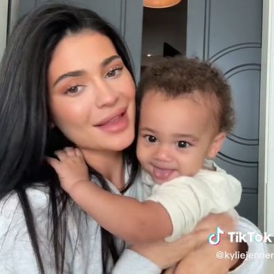 Kylie Jenner and son Aire.