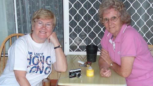 Yvonne with her sister Joan, who she found after discovering her family were alive.