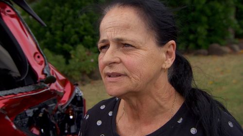 Debbie Hall was on her way to work west of Brisbane when, she says, a four-wheel drive rammed her Mazda from behind.