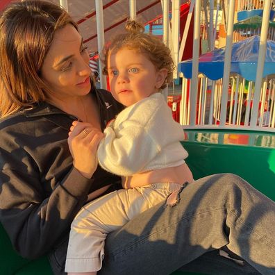 Olivia with daughter Penelope, who arrived in August 2018.