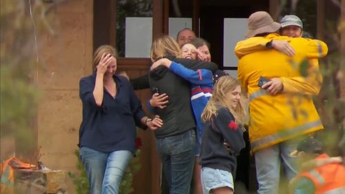 There were scenes of jubilation after Mrs Byrne's loved ones were told the news of her rescue.