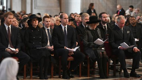 The Royal Family attend the memorial service for the Grenfell Tower fire. (AAP)