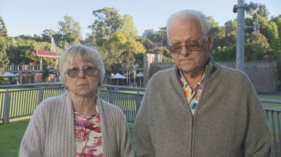 Zinaida Grebeneva and Peter Wood pensioners who face living in tents because they can't afford rent increases.