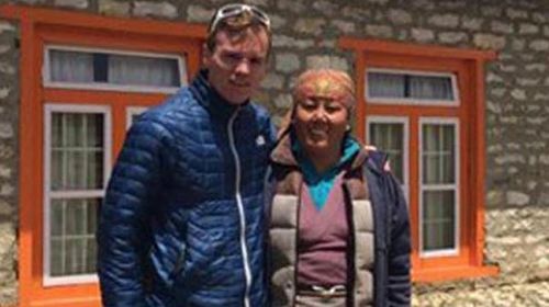 Dutchman Eric Arnold (left) made it to the top before succumbing to altitude sickness.