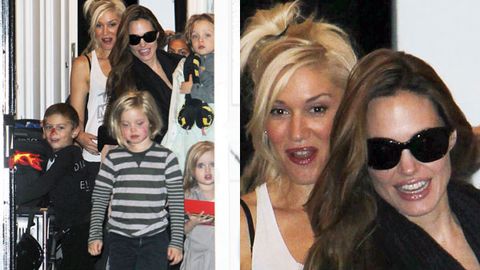 Angelina Jolie visits Gwen Stefani’s home for a kiddie play date