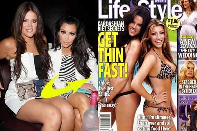 Another Photoshop controversy, this time when bikini-clad Khloe and Kim Kardashian appeared on the cover of<i>Life & Style</i> with the headlines "Diet secrets" and "Get thin fast!" Inside the mag, the sisters held tape measures up to their bodies, and the varying inch-sizes revealled that the photos had been manipulated. "I'm slimmer than ever and still eating the food I love," claimed Kim. Ah, the glories of Photoshop...