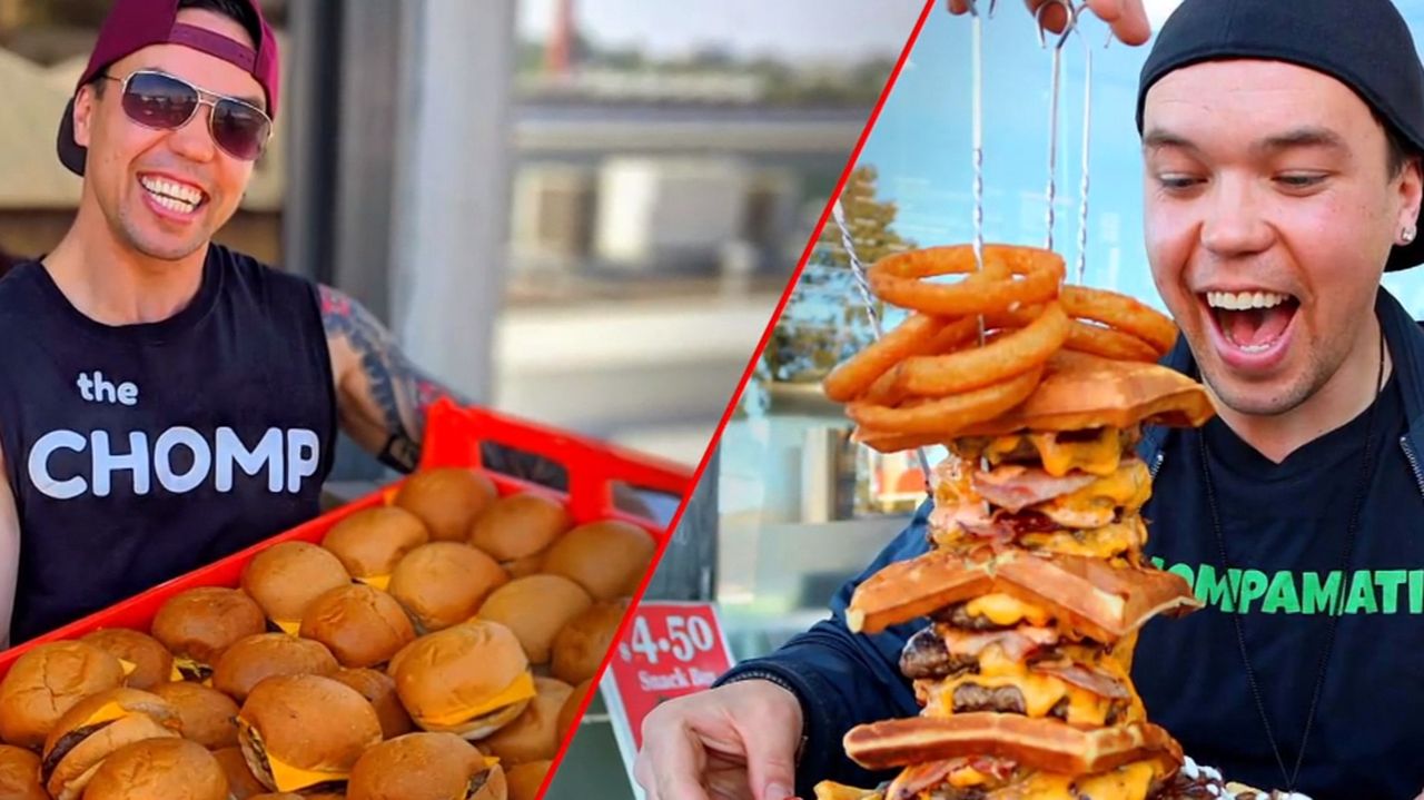 Can this food eating champion bring home the bacon?: Watch ...