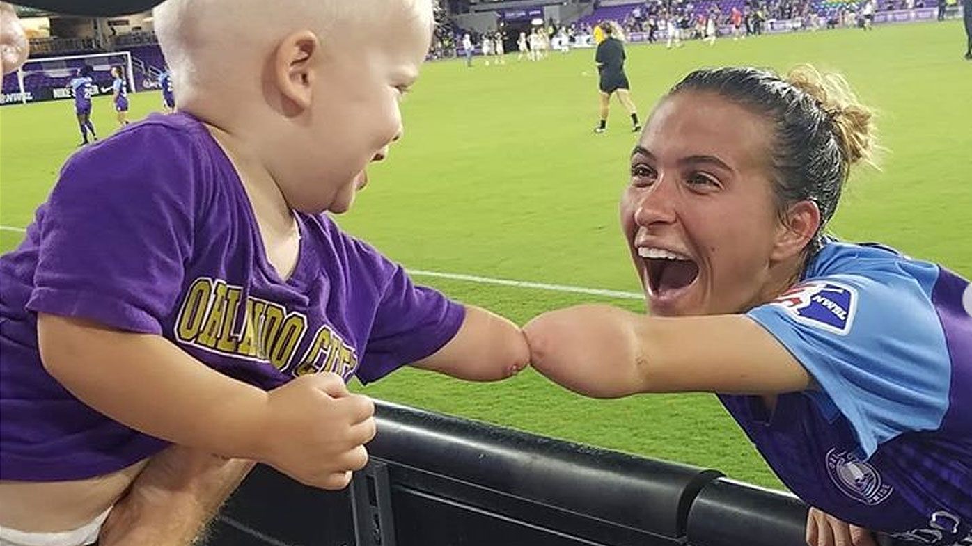 Uplifting photo of W-League star Carson Pickett meeting No.1 fan goes viral