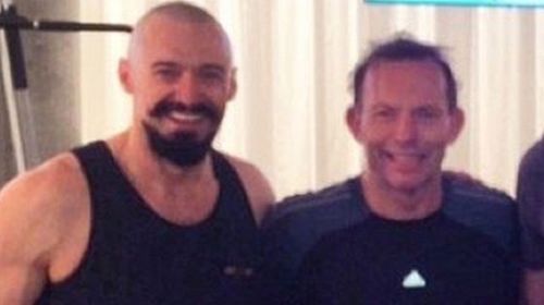 PM pumps iron with Hugh Jackman in US