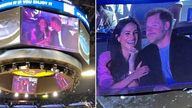 Prince Harry and Meghan at the LA Lakers vs Memphis Grizzlies playoff, Monday April 24, 2022