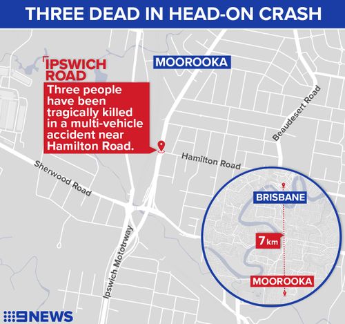 The accident happened at Hamilton Rd in Moorooka. Image: 9News