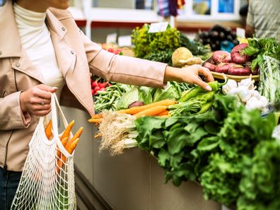 Woman grocery shopping