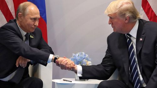 President Donald Trump meeting Russian President Vladimir Putin.