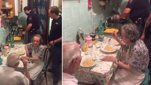 Police treat elderly couple to home-cooked dinner after neighbours report loud crying