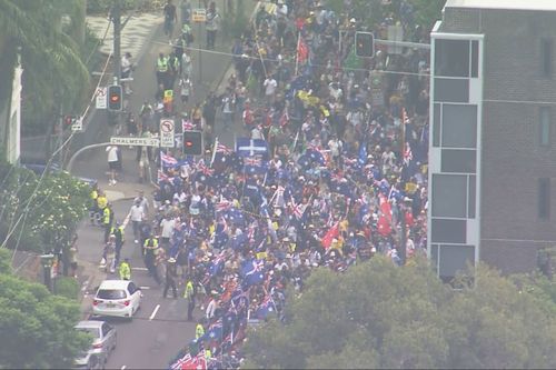 March for Australia crowd in Sydney