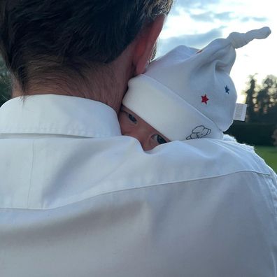 August Brooksbank with father Jack Brooksbank