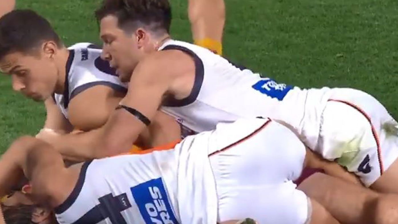 GWS Giants star Toby Greene in hot water over apparent eye-gouge on Lachie Neale