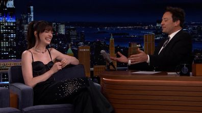 Anne Hathaway and Jimmy Fallon
