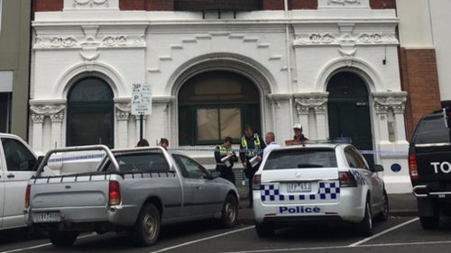 A man has been found fatally stabbed at a social housing facility in Williamstown. (SebCostello /9NEWS)