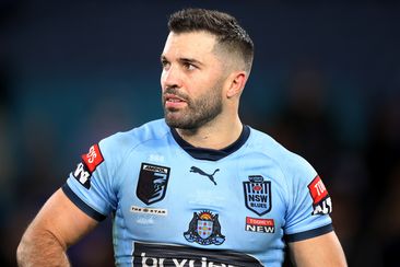 James Tedesco of the Blues looks dejected at full-time during game one of the 2022 State of Origin series between the New South Wales Blues and the Queensland Maroons at Accor Stadium on June 08, 2022, in Sydney, Australia. (Photo by Mark Kolbe/Getty Images)
