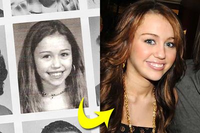 miley cyrus yearbook picture